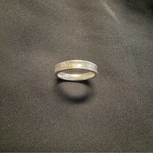 Tiffany & Co. Silver Engraved Stackable Ring
